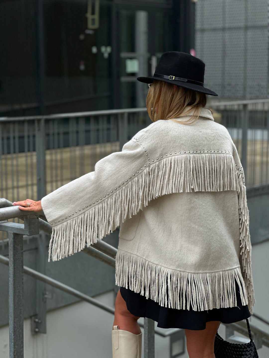 Veste laine beige santiago