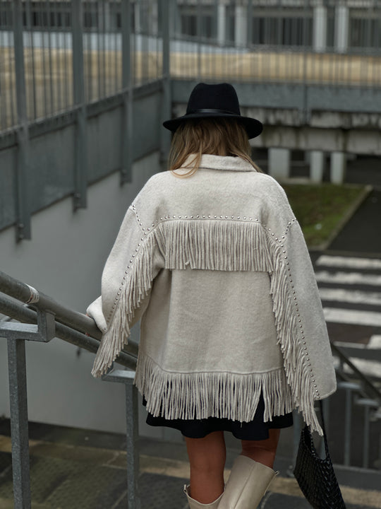 Veste laine beige santiago