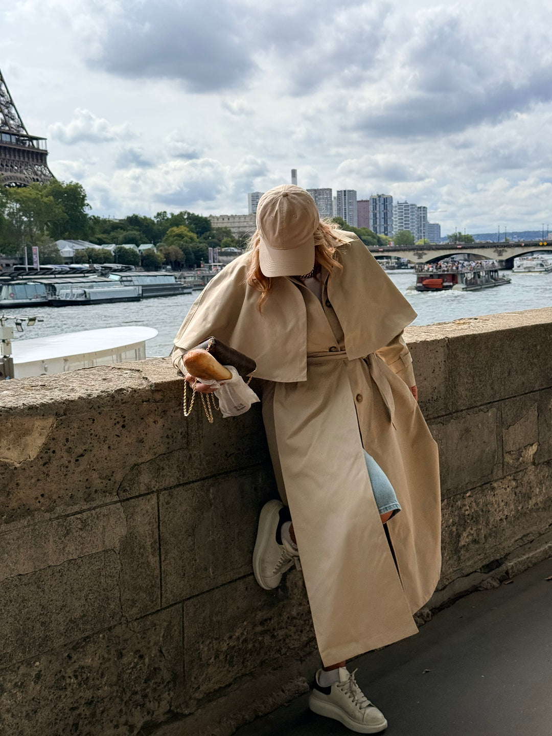 Trench grand col beige  16185