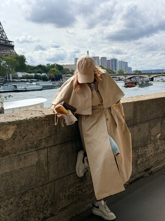 Trench grand col beige  16185