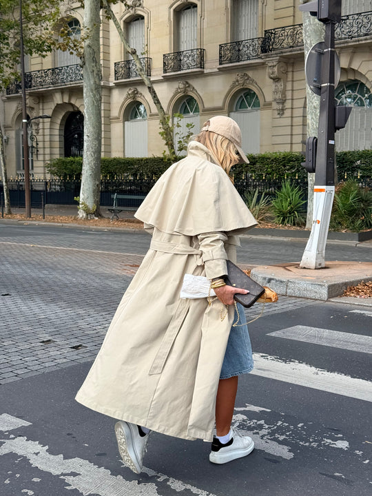 Trench grand col beige  16185