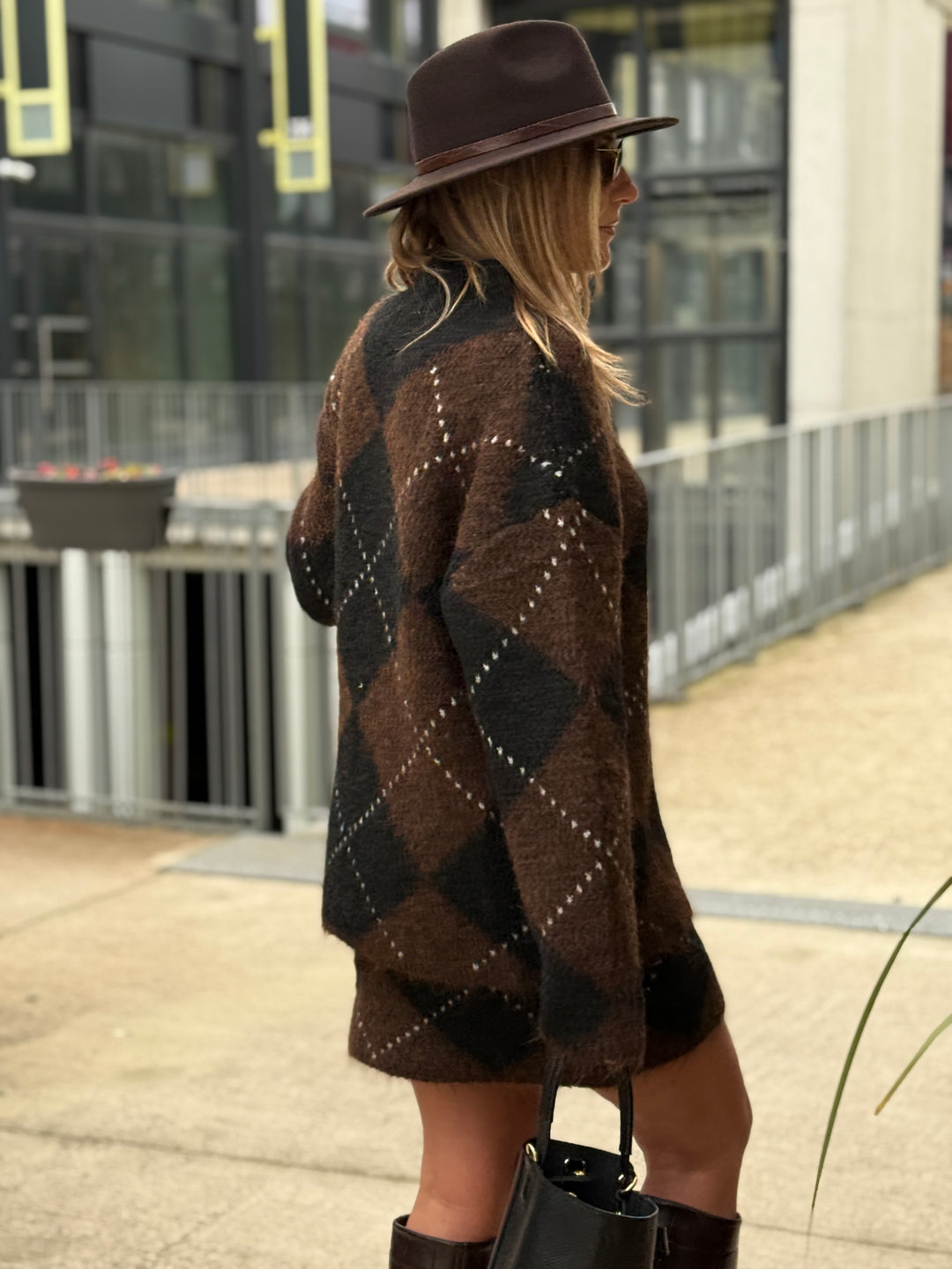 Ensemble arlequin marron/noir 6145+6142