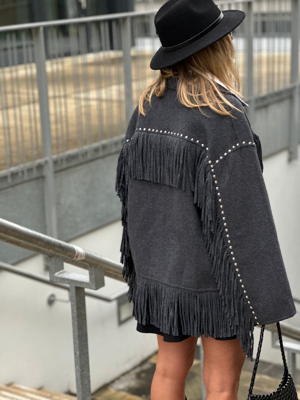 Veste laine gris foncé santiago