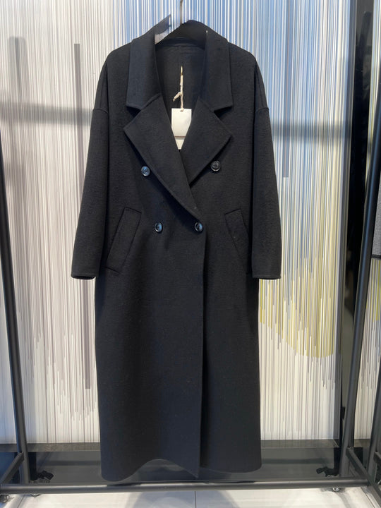Manteau long col Noir 014