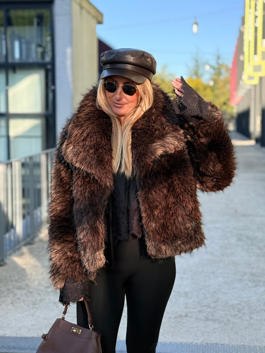 Veste fourrure Brown GD9060