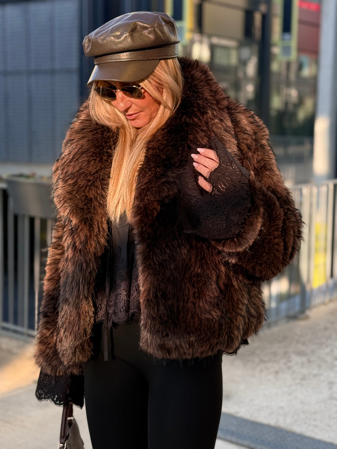 Veste fourrure Brown GD9060