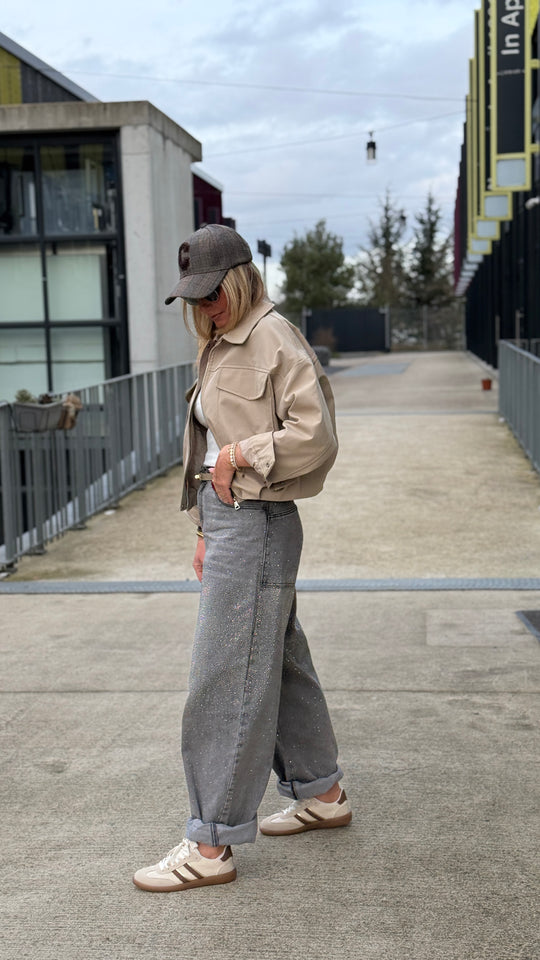 Veste bomber poches Beige/taupe 860