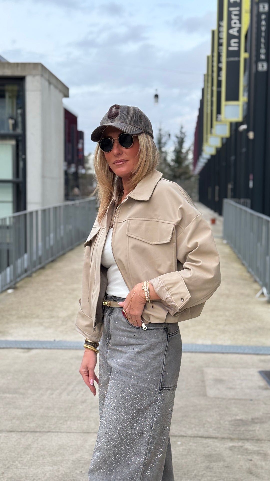 Veste bomber poches Beige/taupe 860