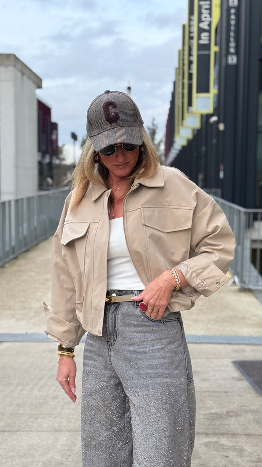 Veste bomber poches Beige/taupe 860