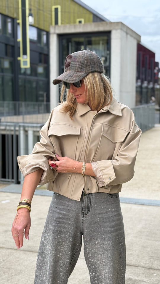Veste bomber poches Beige/taupe 860