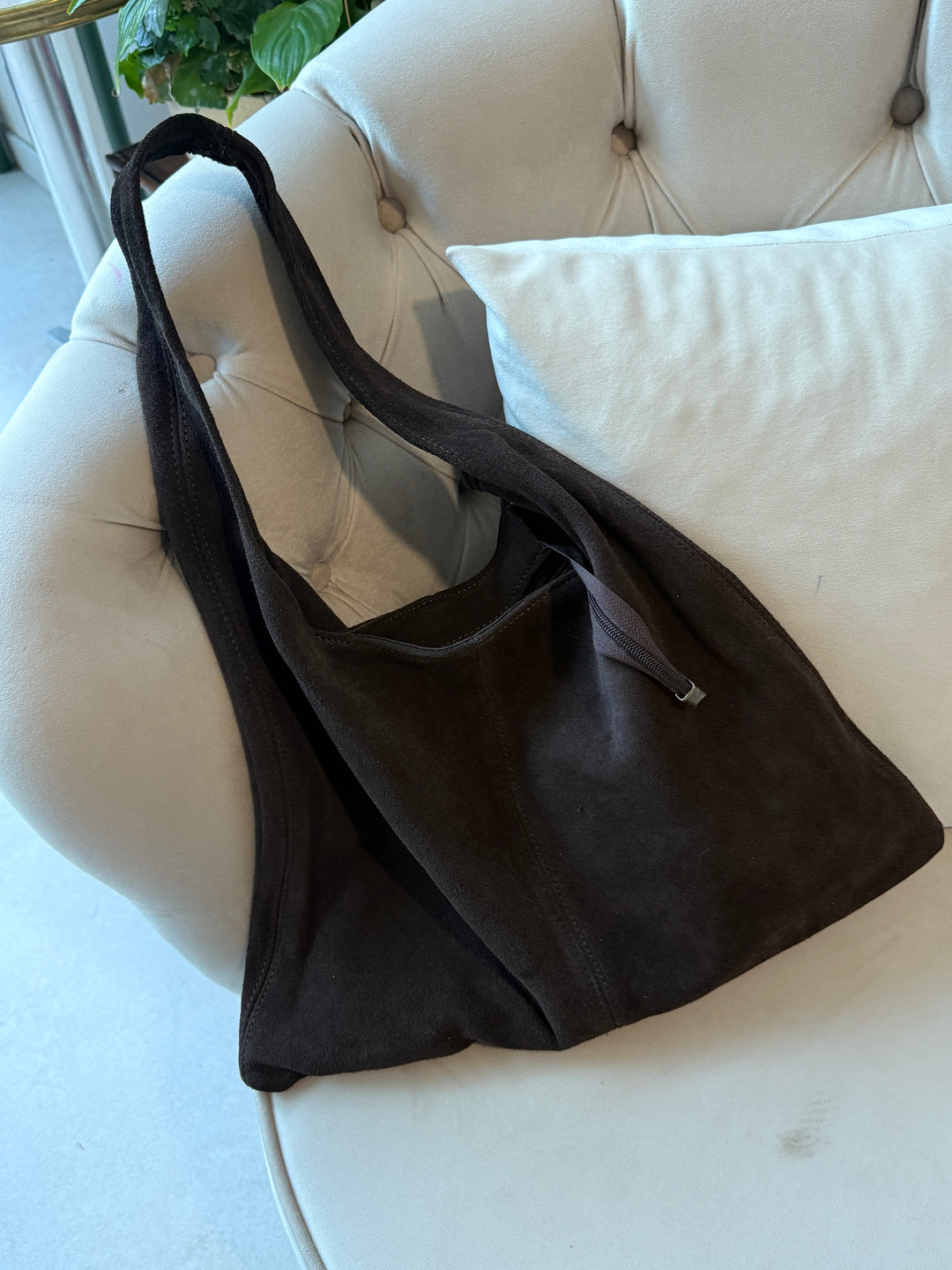Sac daim cuir choco