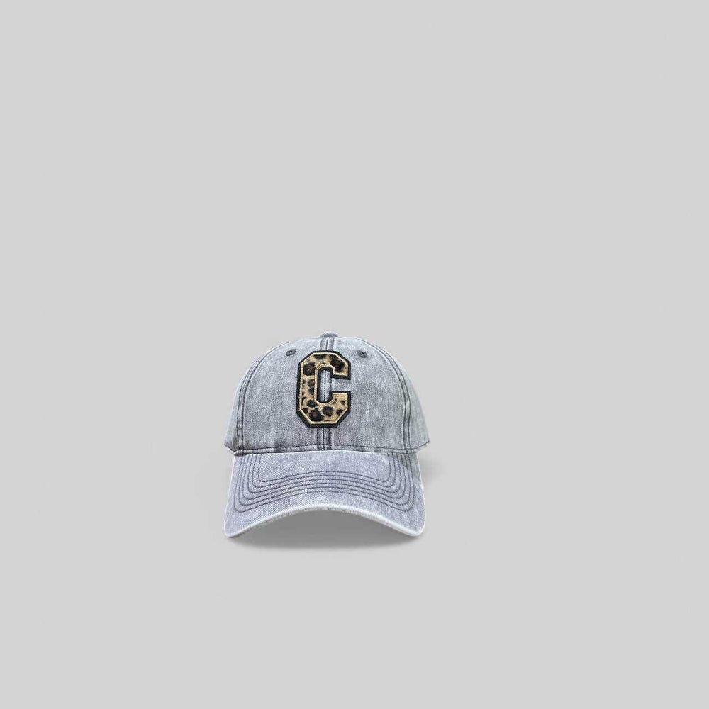 Casquette logo C gris délavé léopard
