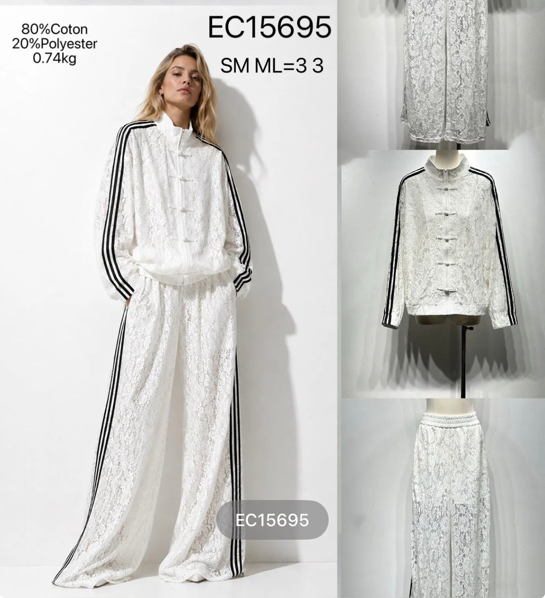 Ensemble dentelle blanc 15695