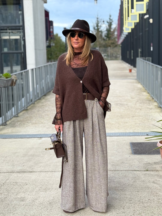 Pull/gilet bouton bijoux 5054