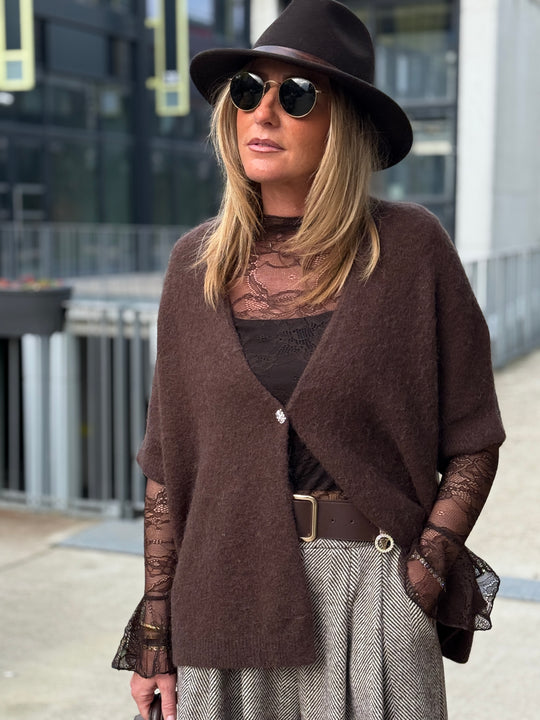 Pull/gilet bouton bijoux 5054