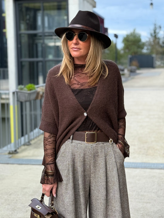 Pull/gilet bouton bijoux 5054