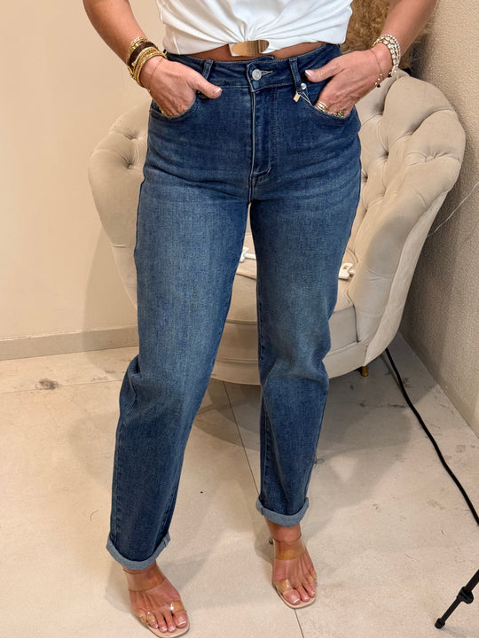 Jean mom Bleu Y3352-8