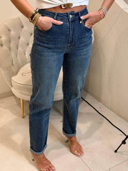 Jean mom Bleu Y3352-8