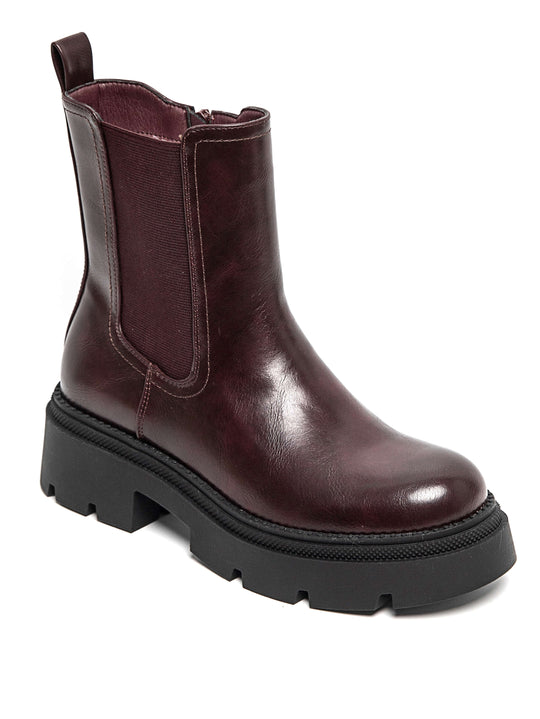 Bottines basses bordeaux semelle 5863