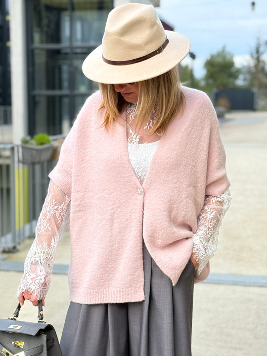 Pull/gilet bouton bijoux 5054