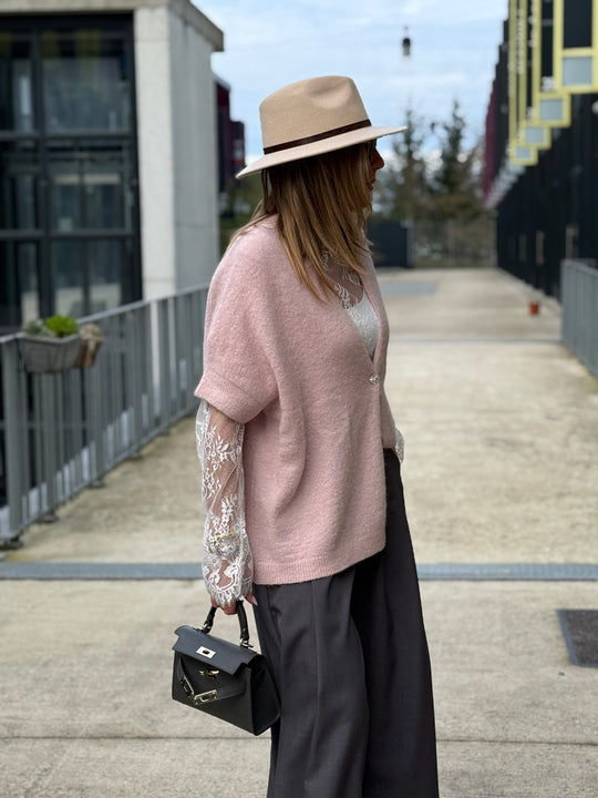 Pull/gilet bouton bijoux 5054