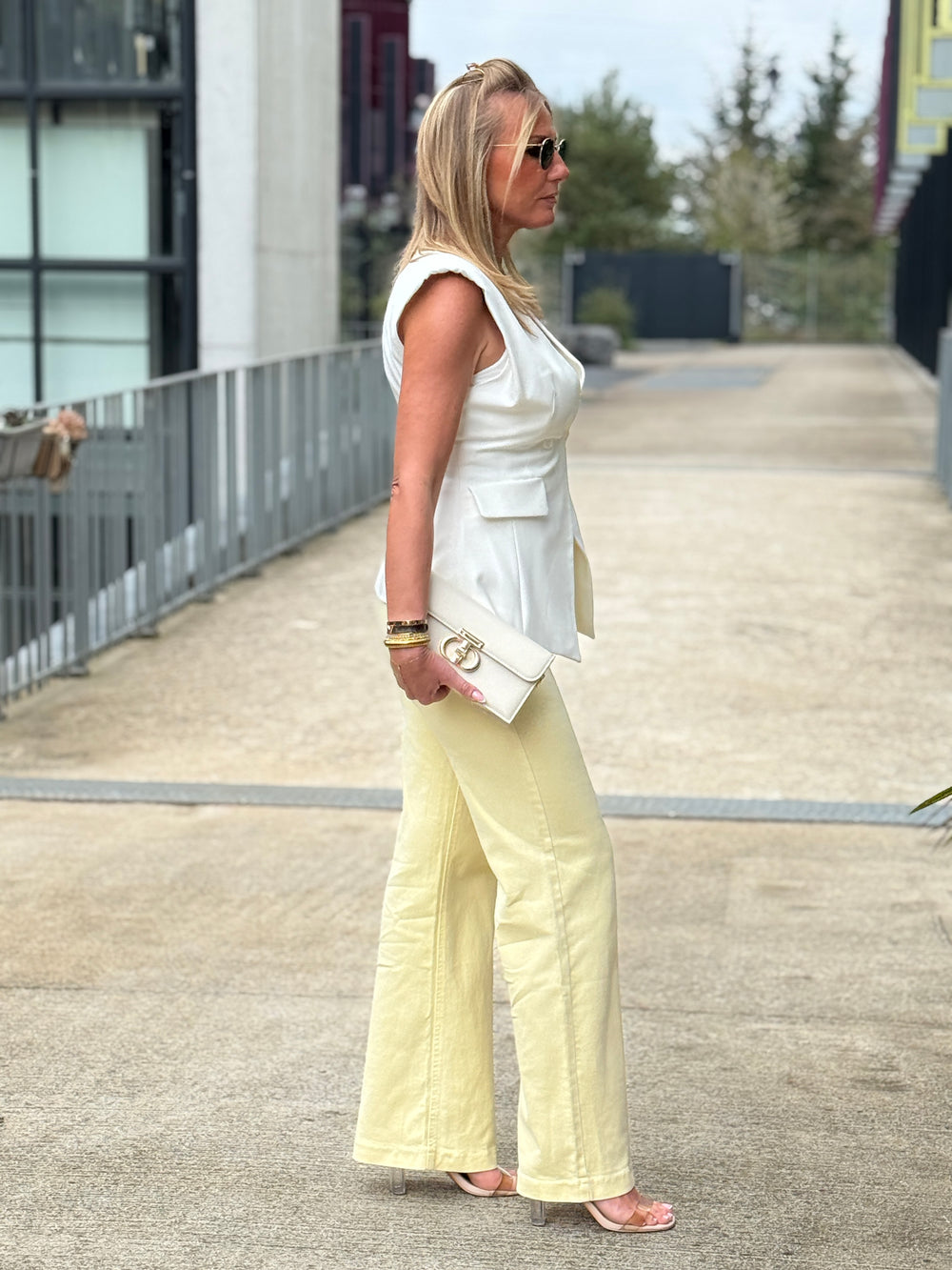 Jean Flare droite Jaune JP9129-4