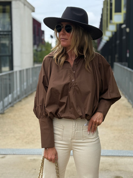 Chemise courte bouffante Choco Samson