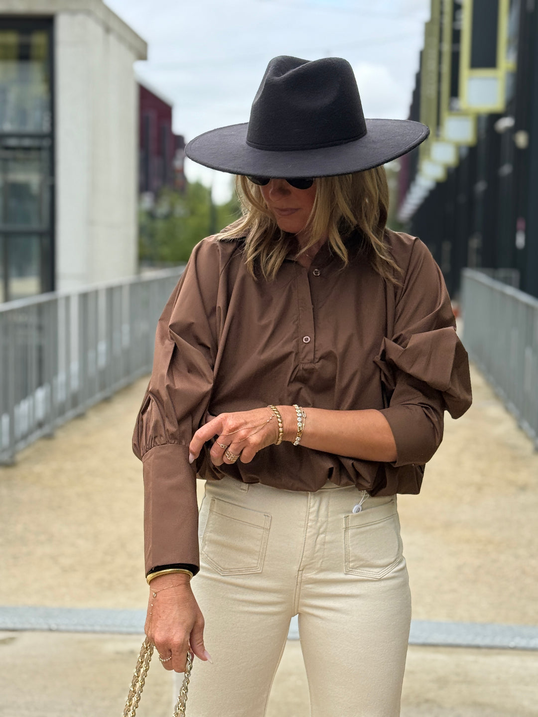 Chemise courte bouffante Choco Samson