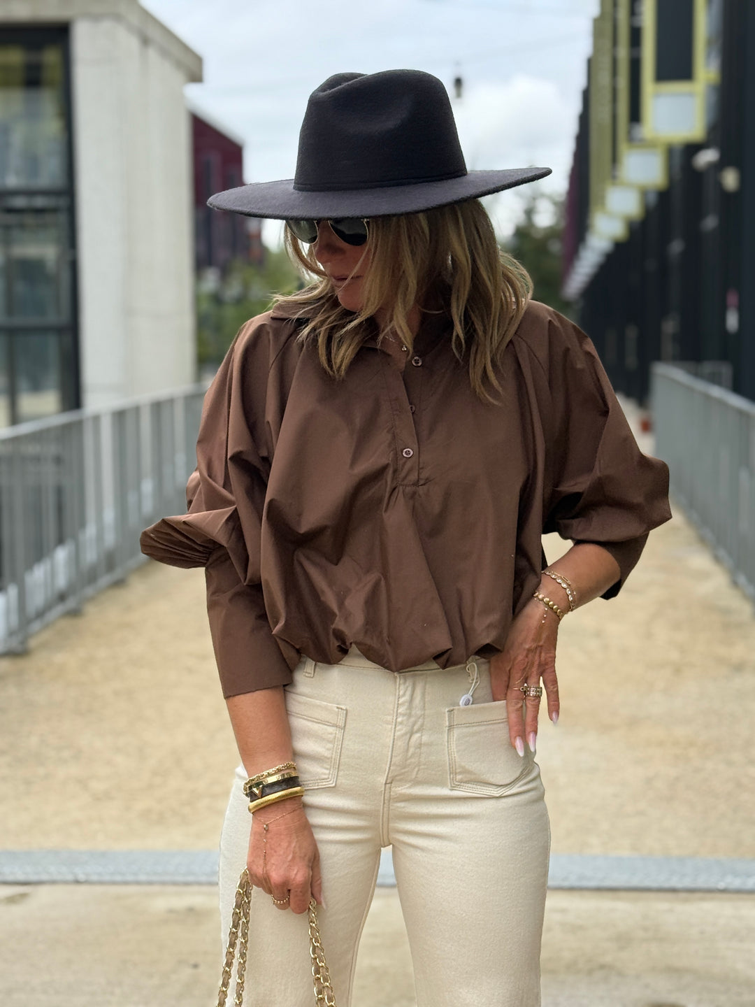 Chemise courte bouffante Choco Samson