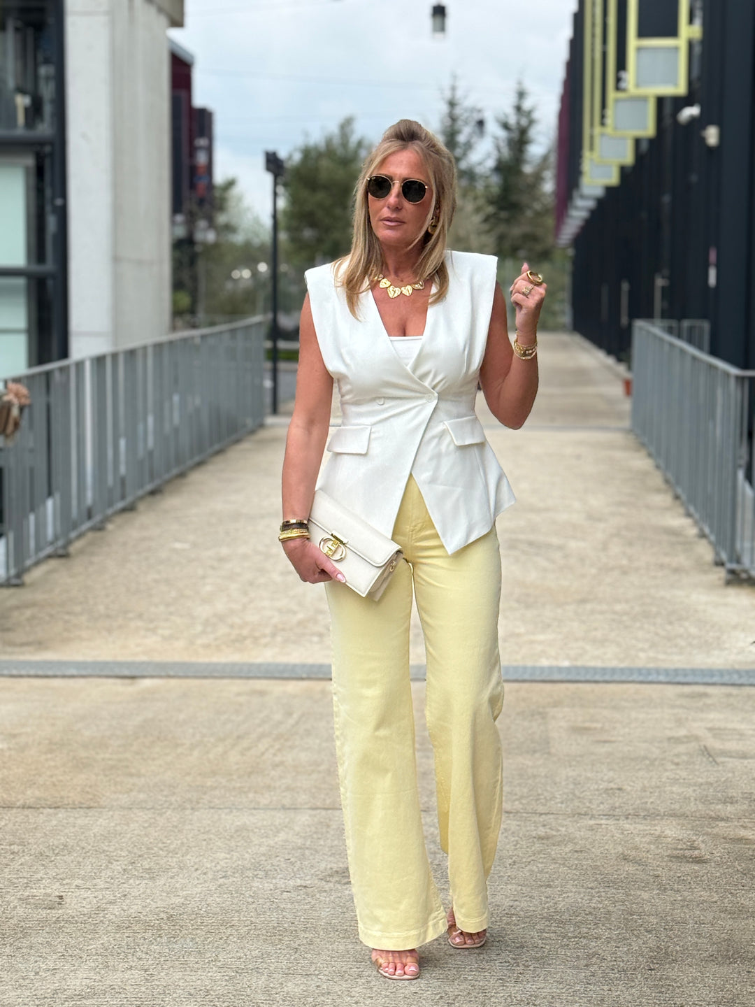 Jean Flare droite Jaune JP9129-4