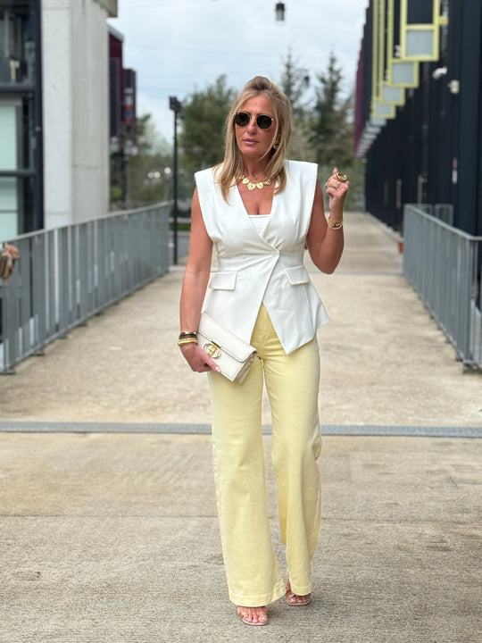 Jean Flare droite Jaune JP9129-4