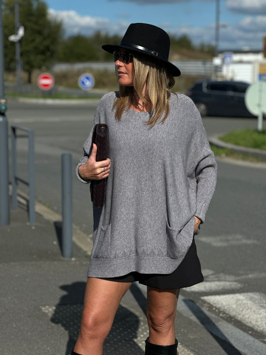 Pull long strass et poches 1787