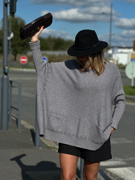 Pull long strass et poches 1787