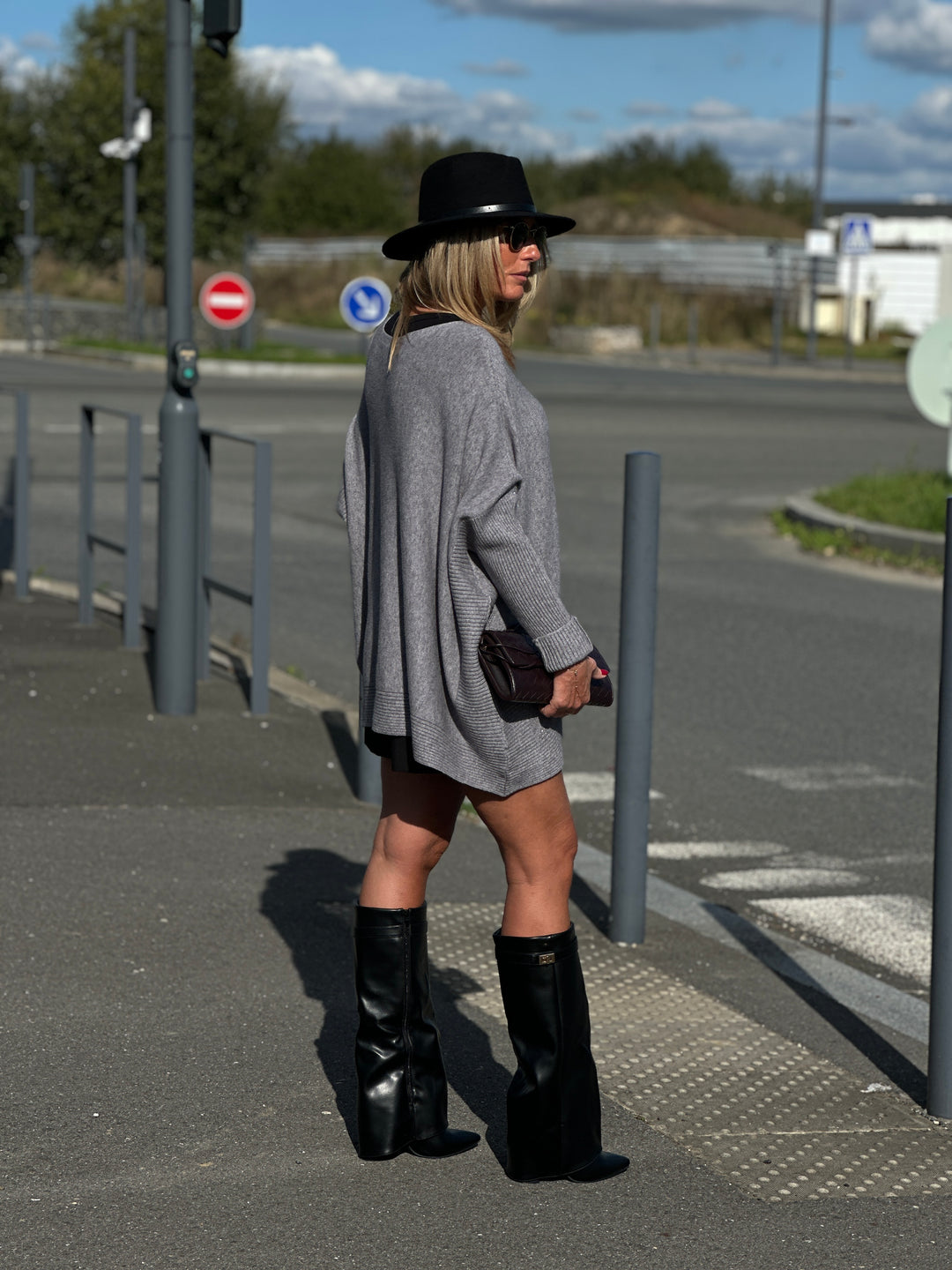 Pull long strass et poches 1787