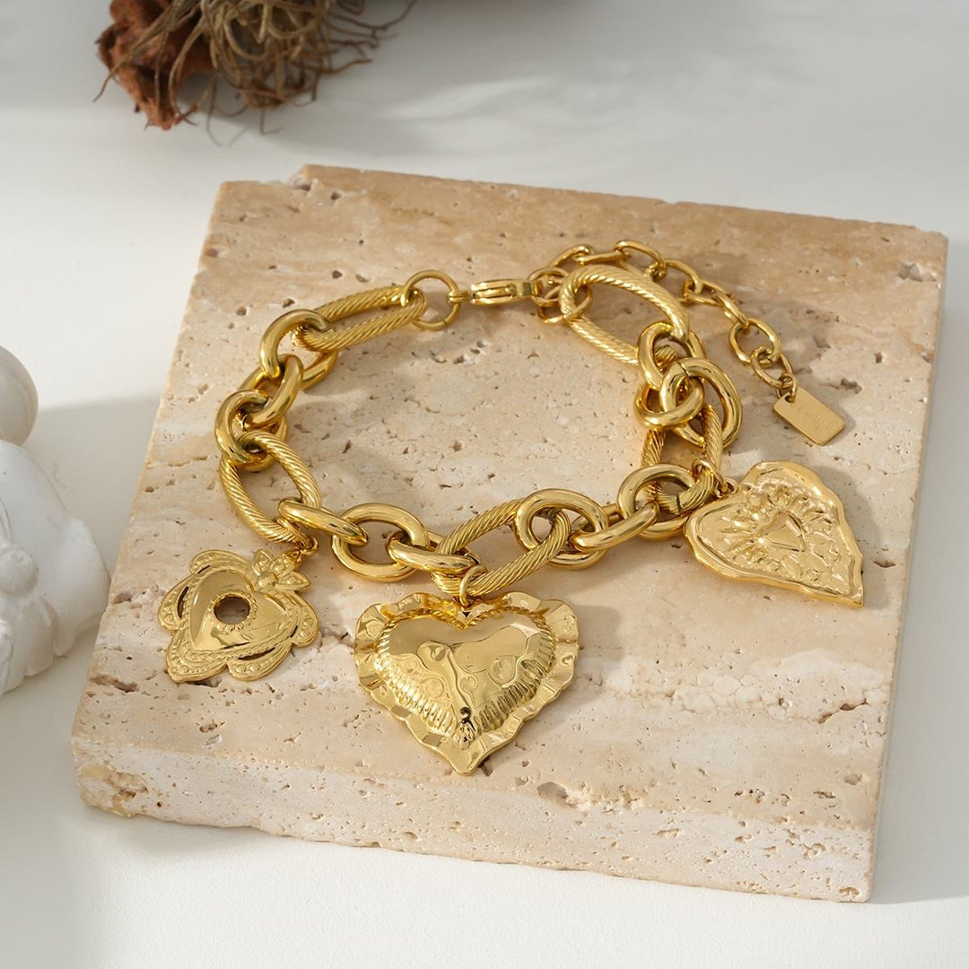 Bracelet chaîne cœur