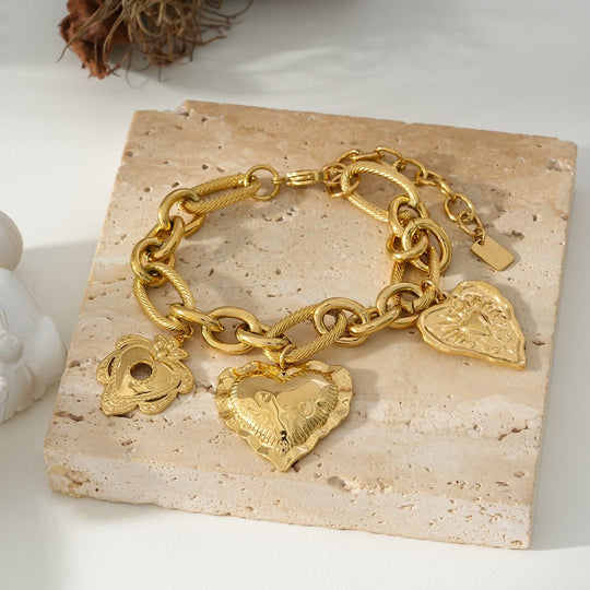Bracelet chaîne cœur