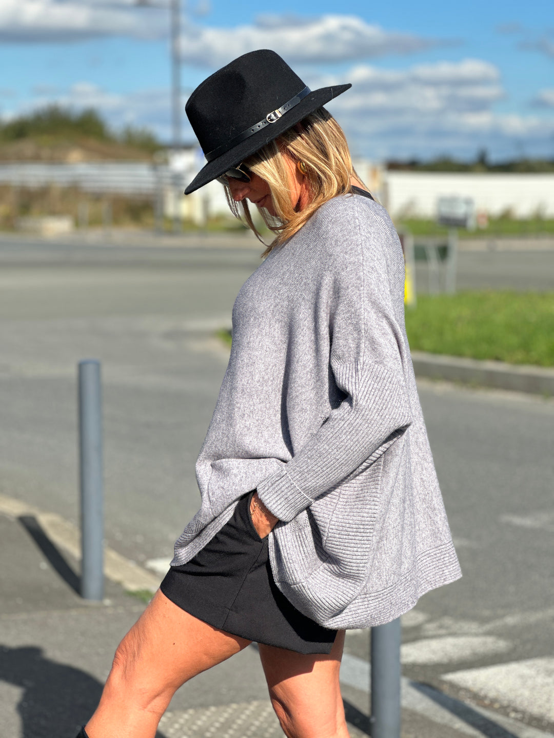 Pull long strass et poches 1787