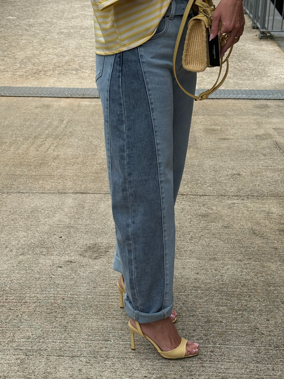 Jean Barrel bande bleu  T6063-40