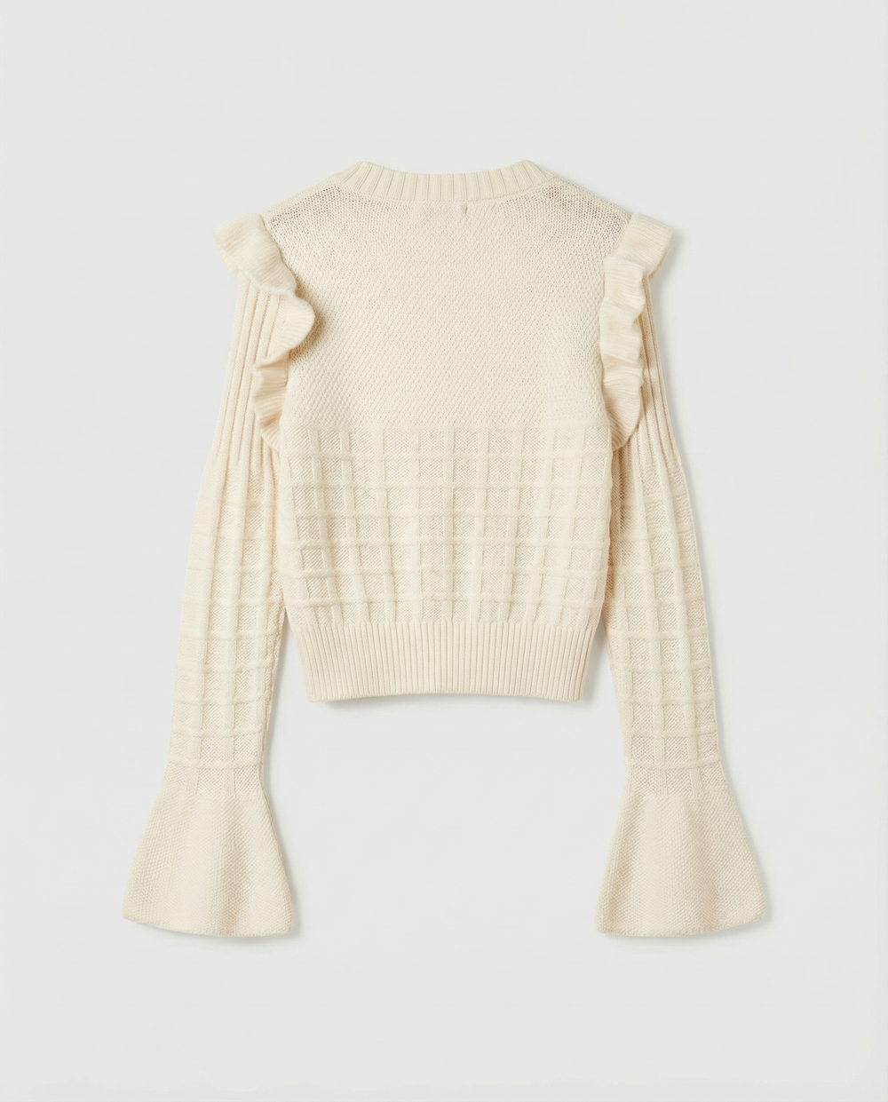 Pull/gilet volant écru 0018