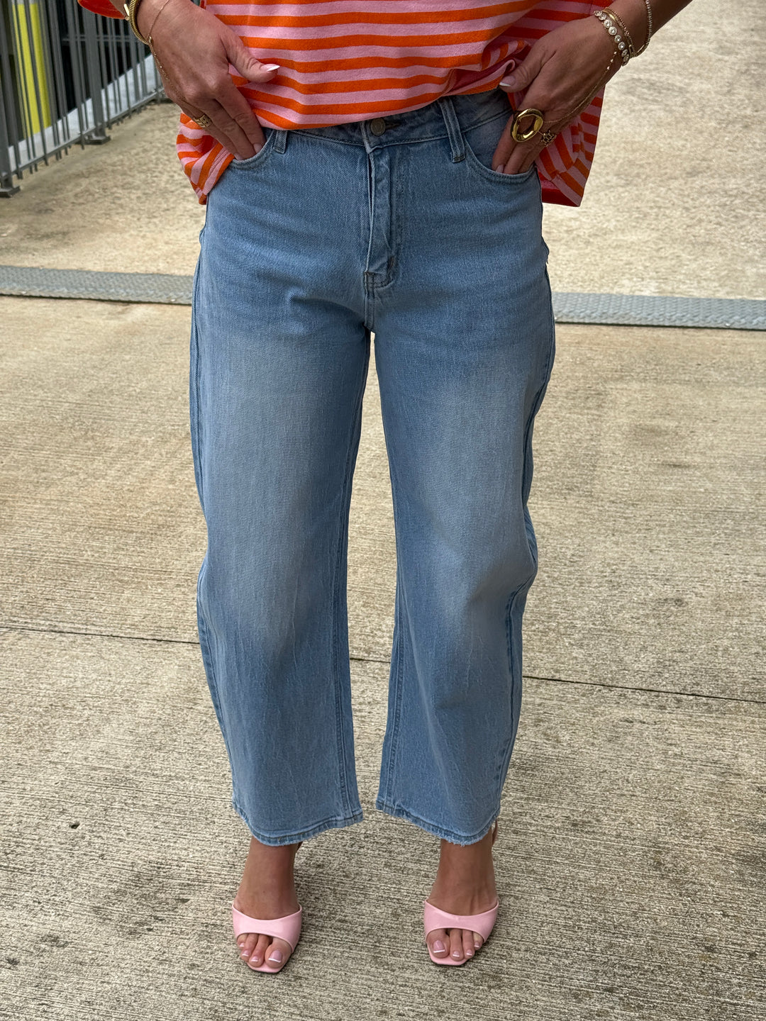 Jean bleu claire mom L8252