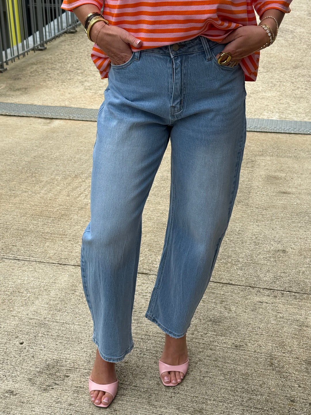 Jean bleu claire mom L8252