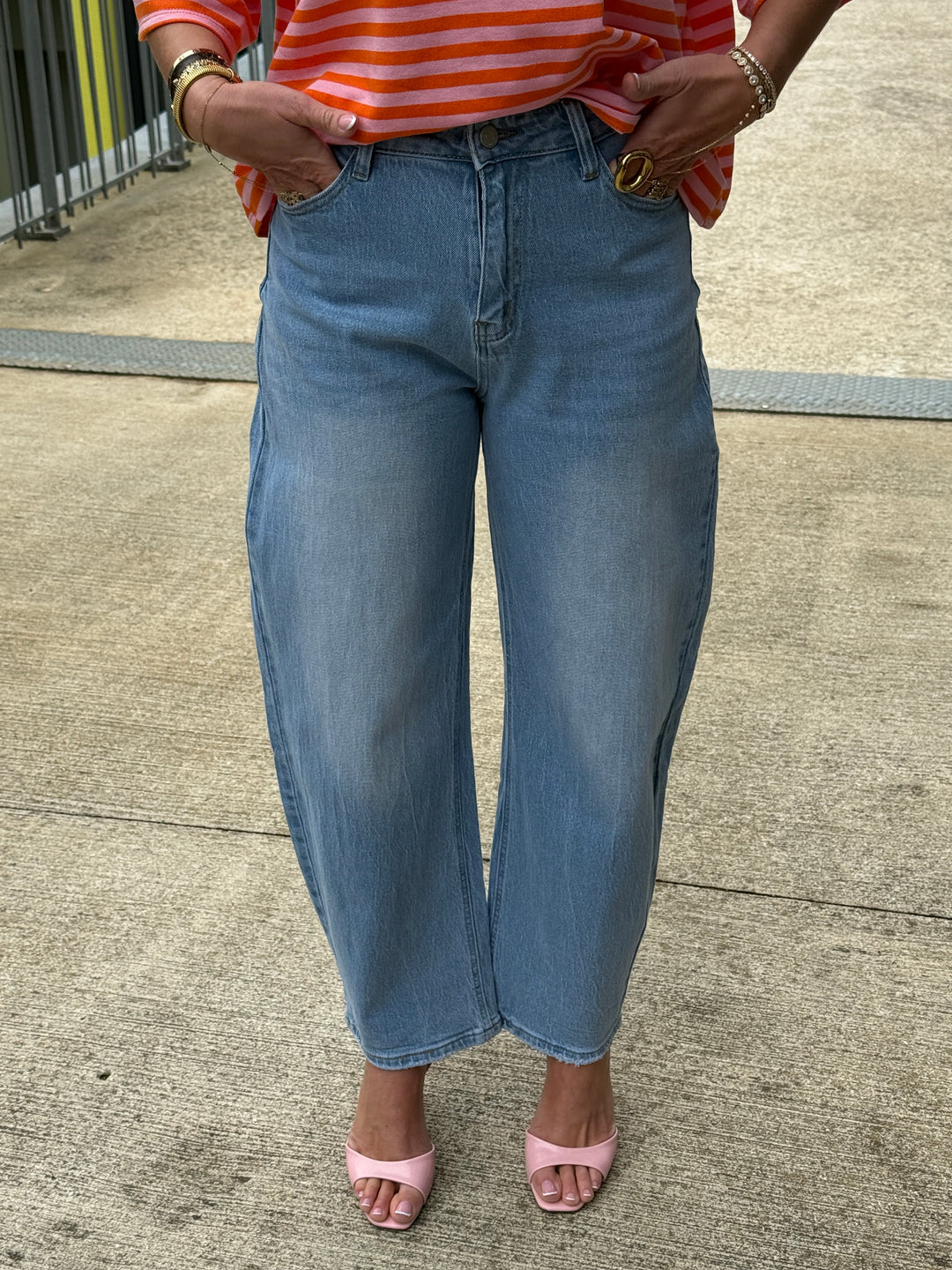 Jean bleu claire mom L8252