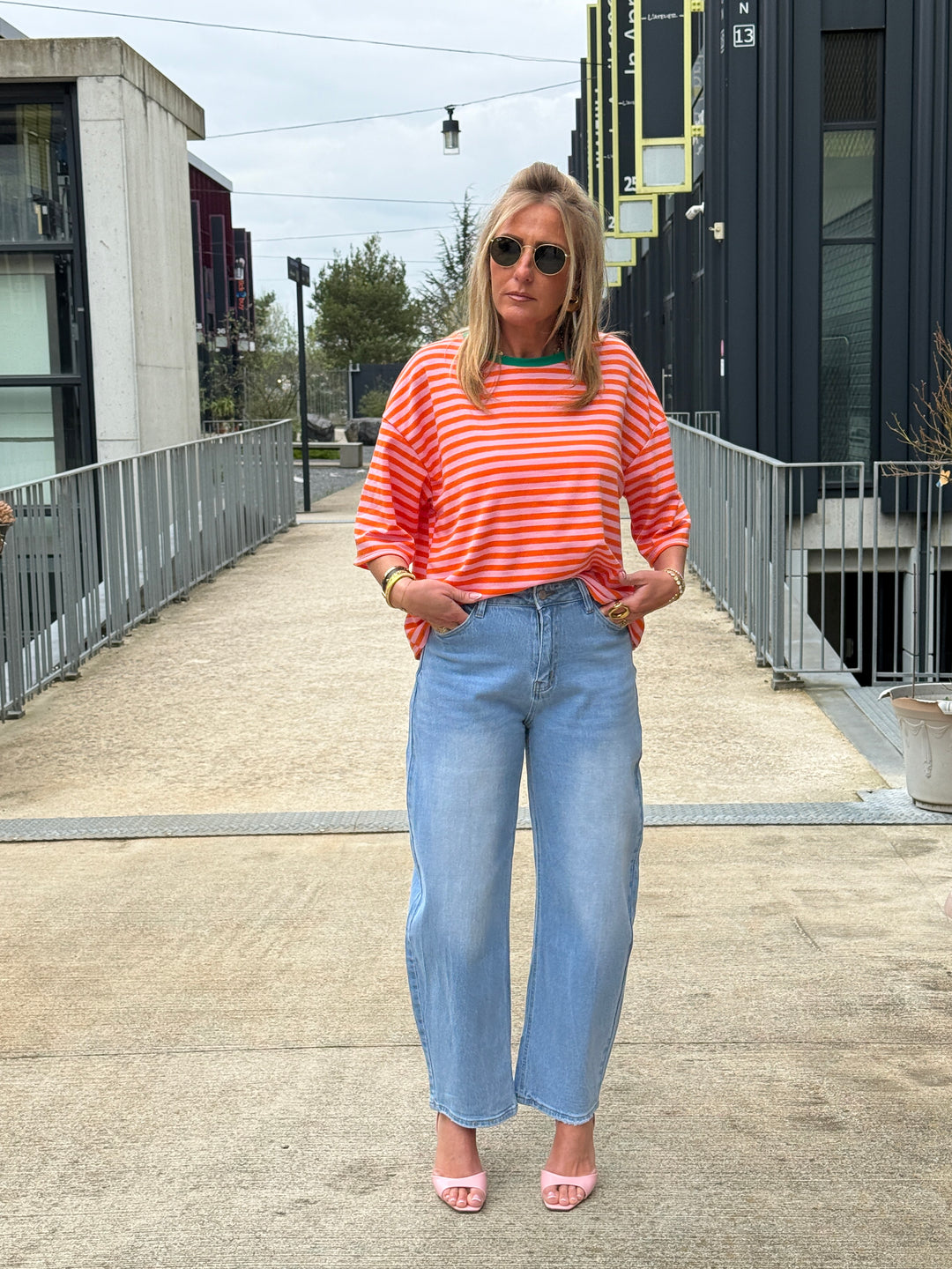 Jean bleu claire mom L8252