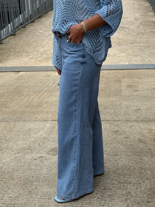 Jean bleu claire droite  L8220