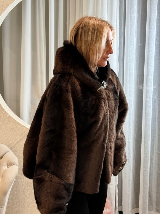 Fourrure capuche choco 5504