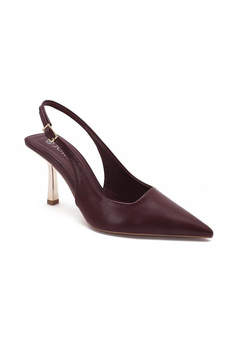 Escarpins bordeaux attachés 1009