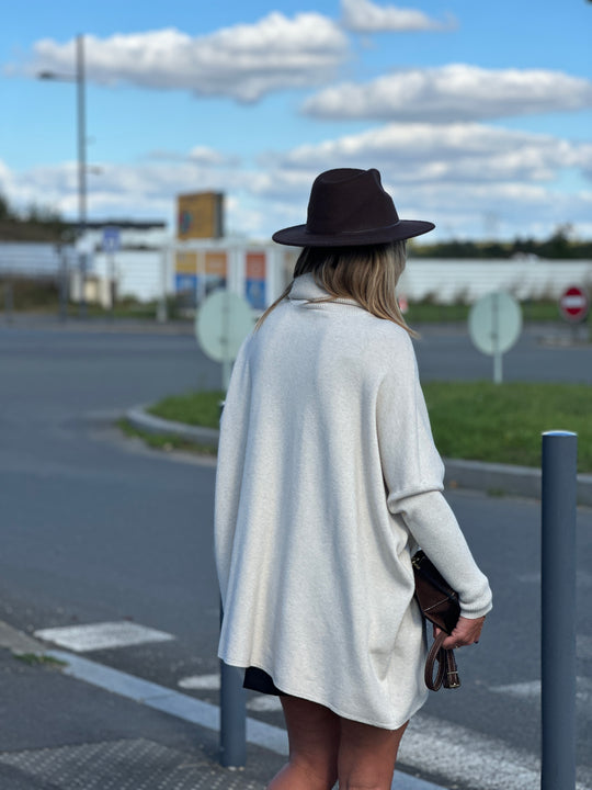 Pull col montant manches resserrées 1701