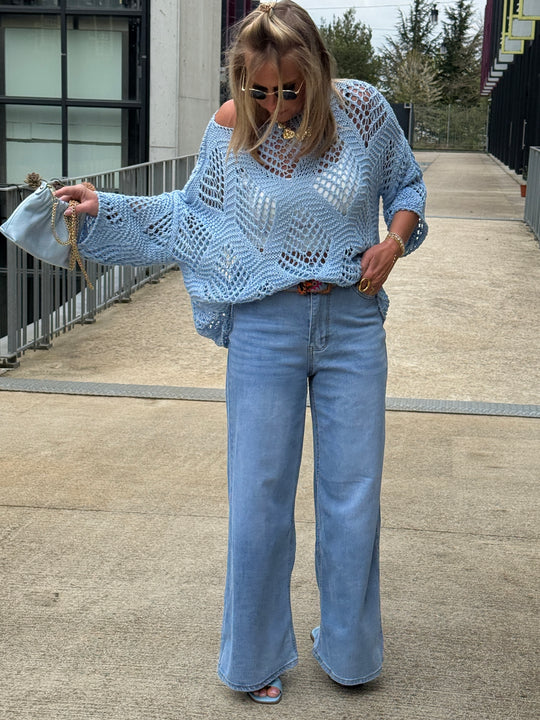 Jean bleu claire droite  L8220