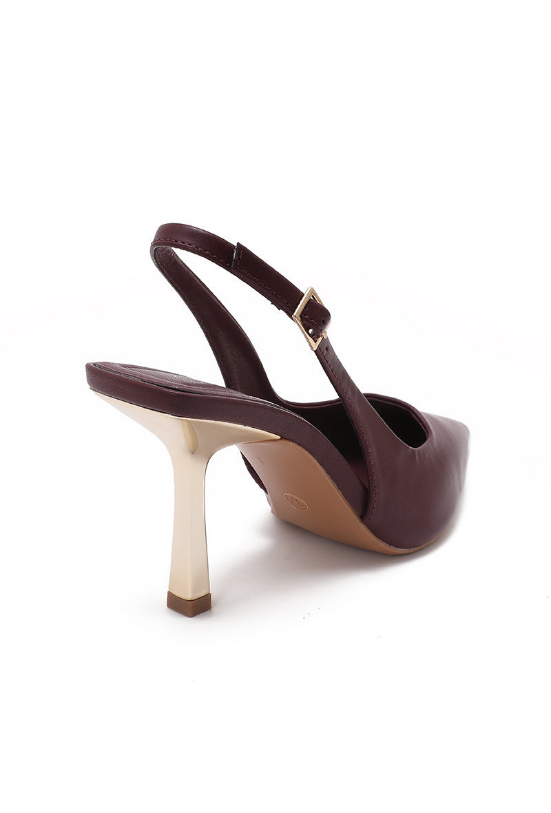 Escarpins bordeaux attachés 1009