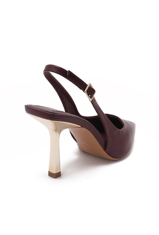 Escarpins bordeaux attachés 1009